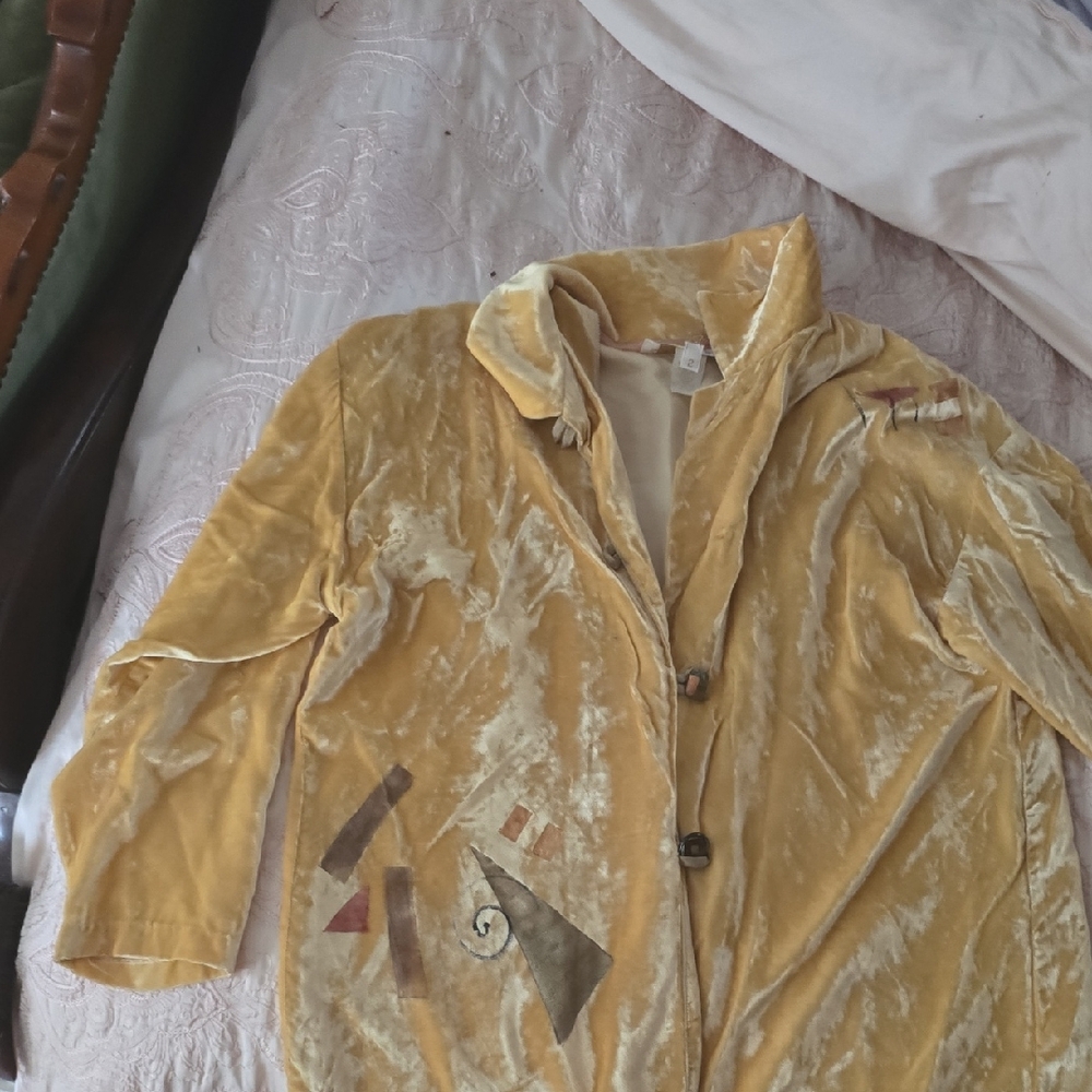 Yellow Velvet Women's Jacket